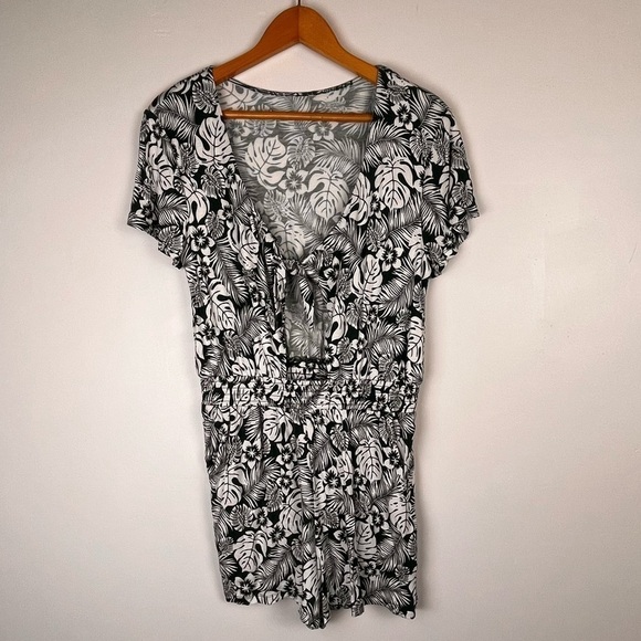 LOFT BEACH Floral short Romper Green Size XXS - Picture 5 of 8